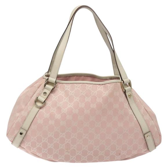 GUCCI GG Canvas Tote Bag Gold Pink 130736 Auth EC310 - Picture 13 of 16